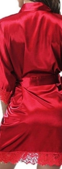 NWT XS elegant pink robe & thong panties - Picture 2 of 4